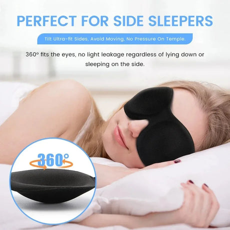 3D Sleep Mask Blindfold Sleeping Aid Soft Memory Foam Eye Mask for Sleeping Travel Blockout Light Slaapmasker Eye Cover