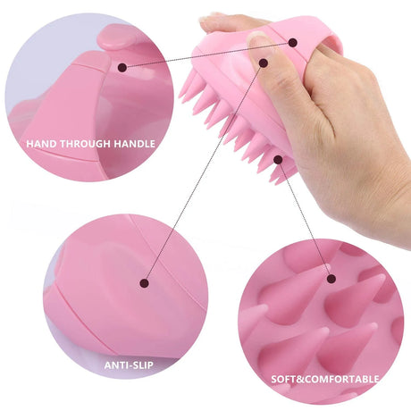 Hair Scalp Massager Shampoo Brush  Scalp Exfoliator for Dandruff Removal for Hair Growth Wet Dry Scalp Exfoliator Brush