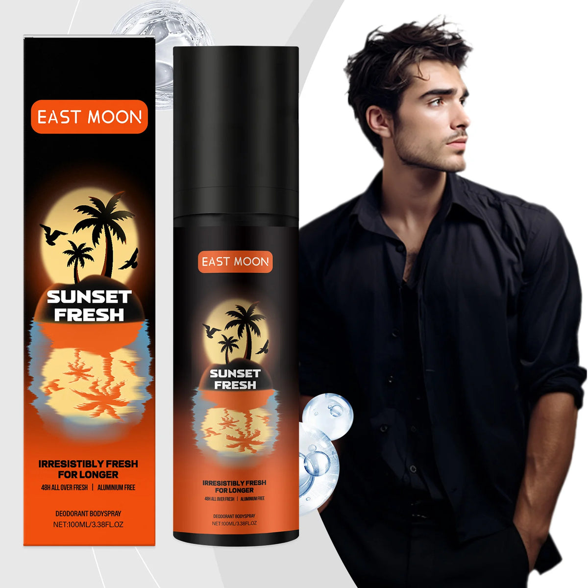 East Moon Fruity Deodorizing Spray Sweat Eliminator Keep Refresh Odor Removal Reduce Body Bad Smell Man Underarm Deodorant Spray