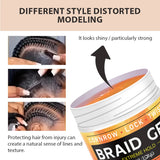 Styling Braiding Gel Wax Carbomer Long Lasting Strong Hold Pomade Anti-Frizz Smooth Hair Finishing Shaping Hair Edge Control