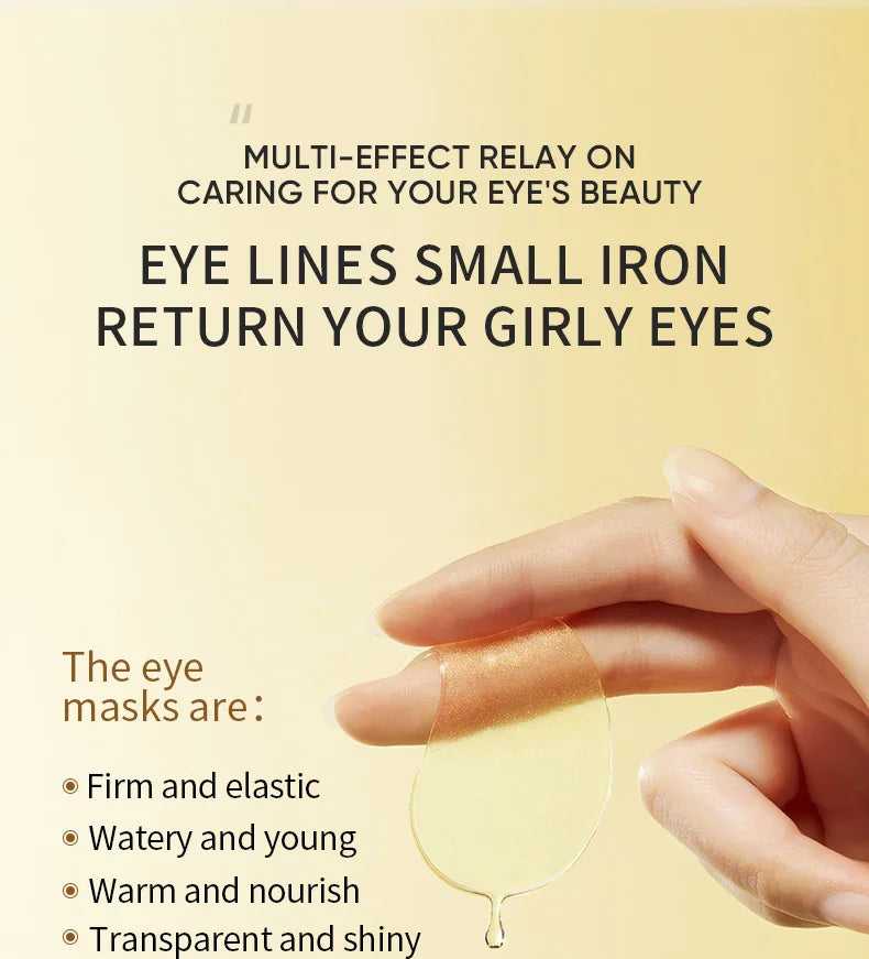 60pcs/120pcs Avocado Golden Collagen Eye Mask Anti Dark Circles Removal Eye Bags Moisturizing Firming Eye Patches Skin Care