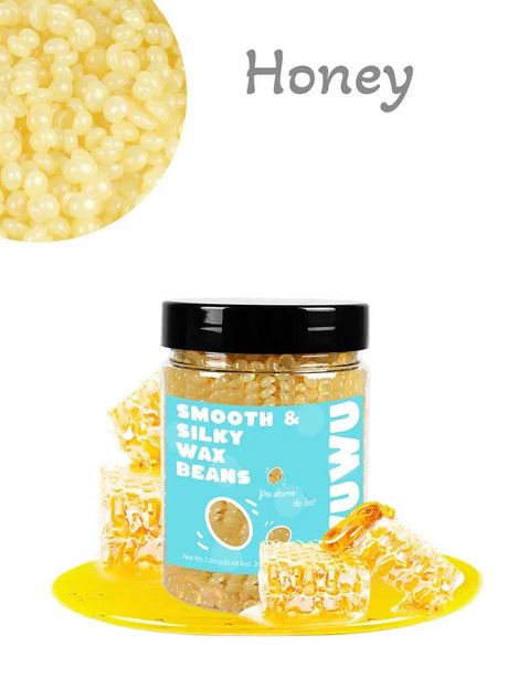 WUWUVISTA Wax Beads 200g(7.05oz) Bottle Hair Removal Hard Wax Beans Hot Waxing Beeswax for Wax Heater Painless for All Hair&Skin