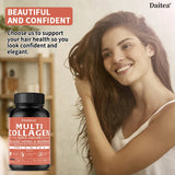 Multi Collagen for Women & Men - Type I, II, III, V, X, Hydrolyzed Collagen Peptides Supports Hair, Skin, Joint Health