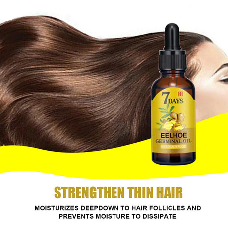 EELHOE 20ml Ginger Hair Growth Oil Strengthening Scalp Nourishing Hair Roots Anti Loss Fuller Care Hairs Essence for Women Men