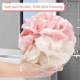 Shower Loofah for Men and Women, Bath Sponge Exfoliating Back Scrubber, Soft Mesh Body Pouf with Hand Strap