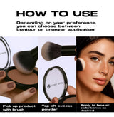 Professional matte contour powder tray creates a 3D facial contour, with long-lasting bronzing powder for setting makeup