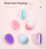 1 pcs Mini Detangling Hair Brush Gradient Egg Round Shape Tangle Hair Brushes Soft Hairbrush Salon DIY hair styling tools