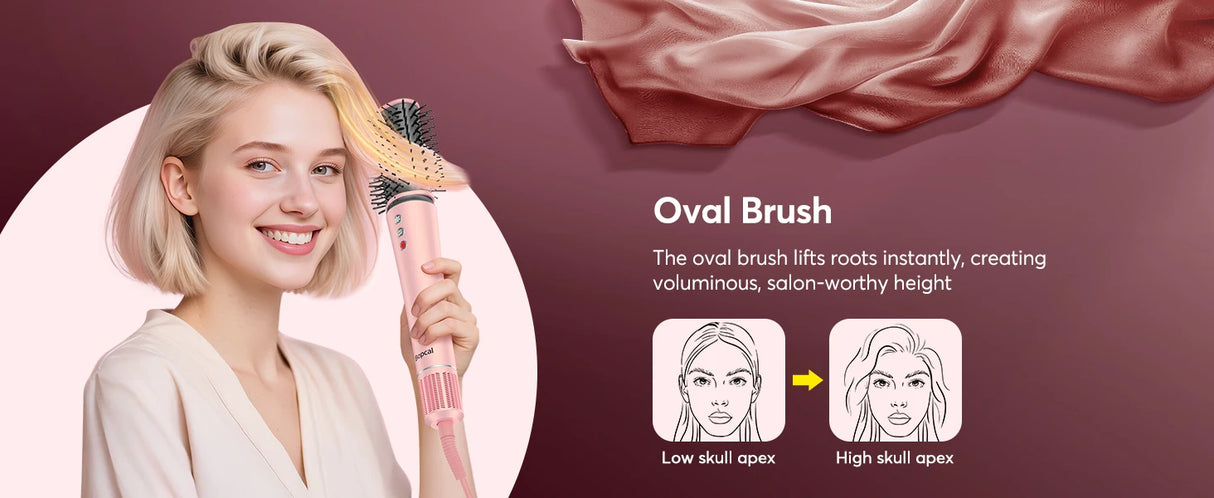 5 in 1 Air Wrap Hair Styler Frizz-Free Auto Wrap Curler, High-Speed Hair Dryer, Straightening & & Blow Dryer Brush for Styling