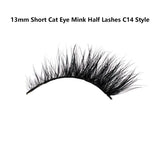 Half Lashes Mink Eyelashes Fluffy Soft False Eyelashes Wispy Cross Mink Eye Lashes Natural Short Mink Eyelash Extension Makeup