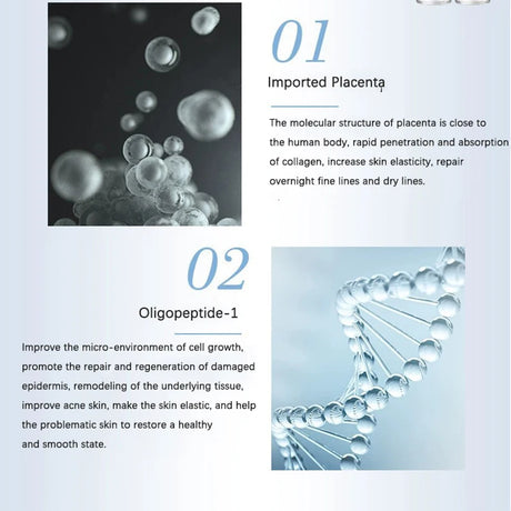 Oligopeptide Placenta Freeze-dried Powder Essence Repair Facial Moisturiz Hydrating Pore Shrinkage Skin Rejuvenation Skin Care