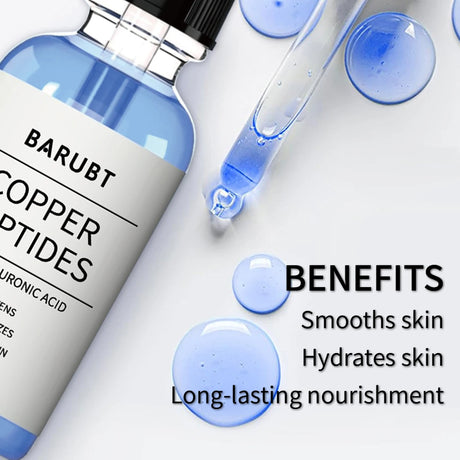 Copper peptide hyaluronic acid facial essence 30ml - moisturizing, smoothing and brightening