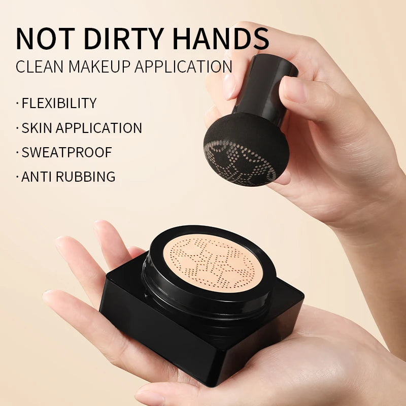 CC Cream Magic Foundation Mushroom Head Air Cushion Waterproof Brighten Foundation Cream Women Base Makeup Face Korean Cosmetics