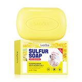 1/2pcs SADOER Sulfur Mite Removing Facial Soap Universal Handmade Soap for Body Face Wash Foam Moisturizing Facial Cleanser