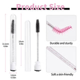 100Pcs Disposable Eyelash Brushes Reusable Eyelashes Brush Tube Mascara Wands Tubes Dust-proof Lash Spoolies Storage Makeup Tool