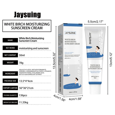 Daily Facial Sunscreen for Oily Skin Oil Control Brightening UV Protection Cream Lightweight Non Greasy Moisturizing Face Lotion