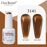 Clou Beaute Translucent Jelly Nude Pink Nail Gel Polish 15ml Vernis Semi Permanent Gel Colorful Varnish Nail Art Manicure Gel