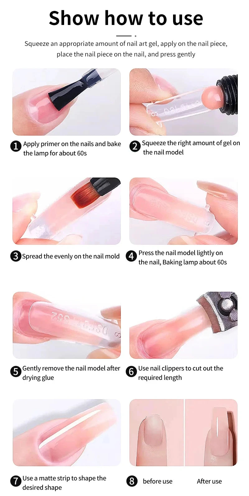 Nail Gel Polish Kit With LED Nail Lamp Semi-Permanent 27 Colors Soak Off Base&Top Coat Varnish Manicure Set For Nails Salon Kit