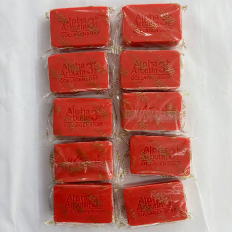 Arbutin 3 Collagen Facial Soap Moisturizing Brightening Deep Cleansing Body Face Wash Foam Facial Cleanser Handmade Soap