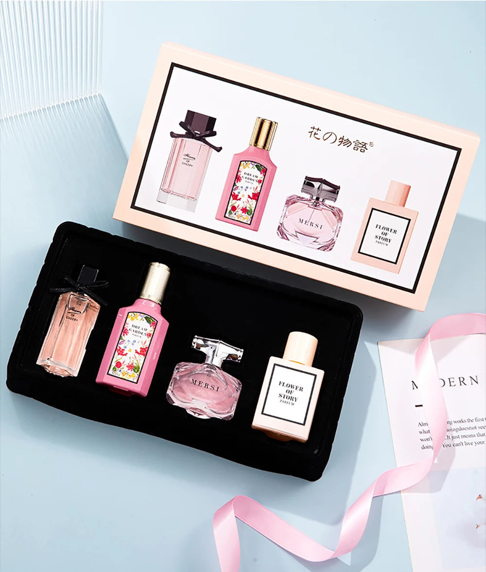 Brand Perfume Women Gift Box Four Piece Set Plant Floral Scent Pheromone Lasting Fragrance Exudes Feminine Charm духи женские