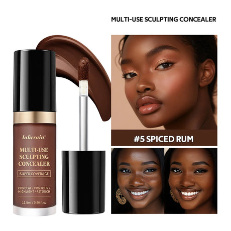 Foundation Coverage Concealer Multi-Use Cream Oil Free Long Lasting Hydrating Cover Contour Highlight and Retouch Face Makeup