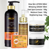 AILKE Collagen Whitening Set, Moisturizer, Hydration, Dark Spot Removal, Brightening Body Lotion, Armpit Whitening Cream
