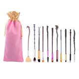 Cute Pink Makeup Brush Set with Anime Element Storage Pouch Professional Beauty Tool Combination Girly Makeup Brush Full Set