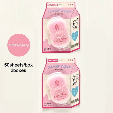 Portable Hand Soap Sheets for Travel | Dissolving Cleanser Wipes | Alcohol-Free | On-the-Go 50 Sheets/Box