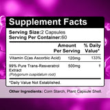 Resveratrol - Premium Antioxidant Supplement for Anti-Aging, Immune Support, Brain & Joint Health