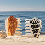 1 piece personalised Hebrew Cone Shell and a Textile Cone shell hair claw for sumer holiday