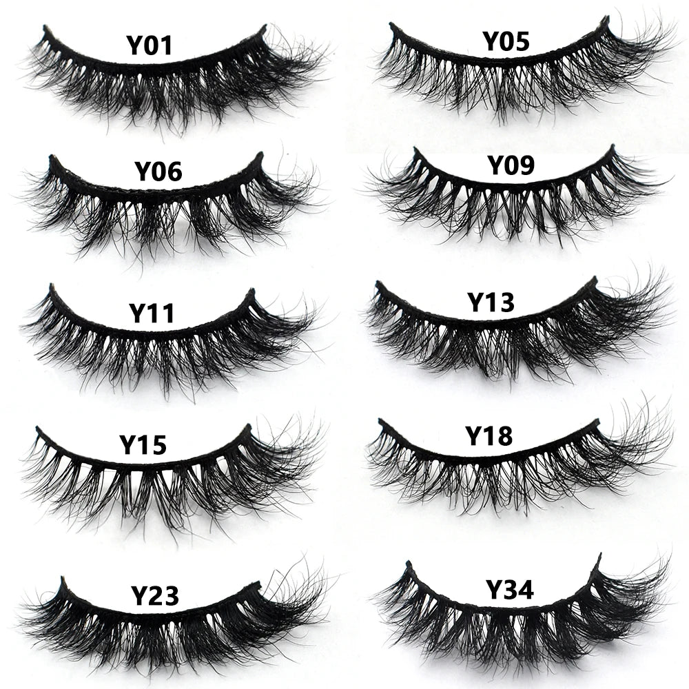 Half Lashes Mink Eyelashes Fluffy Soft False Eyelashes Wispy Cross Mink Eye Lashes Natural Short Mink Eyelash Extension Makeup