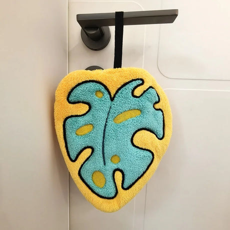 Leaf Hand Towel Bathroom Accessories Absorbent Kitchen Towel Soft Towel Hanging Towels Handkerchief Towels Home Wash Hand Towels