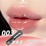HYNTOOR Goth Lip Gloss Mirror Moist Nude Grey Black Silvery Fine Flash Low Saturation Lip Glaze Lasting Halloween Lip Makeup