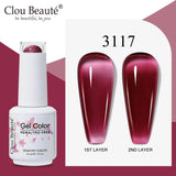 Clou Beaute Translucent Jelly Nude Pink Nail Gel Polish 15ml Vernis Semi Permanent Gel Colorful Varnish Nail Art Manicure Gel