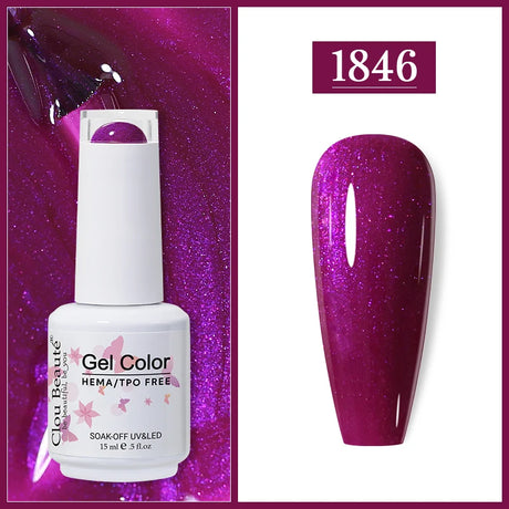 Clou Beaute Gel Nail Polish Neon Brown Royal Blue Red Green Pastal Nude Nail Art Varnishes Gel Lacquer HEMA/TPO FREE UV Gel Nail