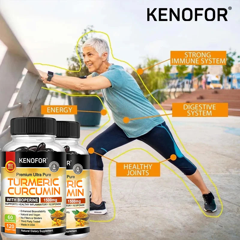 Kenofor Curcumin Antioxidant - Helps Reduce Post-exercise Inflammation and Supports Joint Health, Non-GMO, Gluten-free