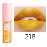 18 Colors Glitter 1pcs Lip Glaze Long Lasting Lip Gloss Waterproof Liquid Lipstick Makeup Lip Oil Lip Tint Moisturizing Lip Balm