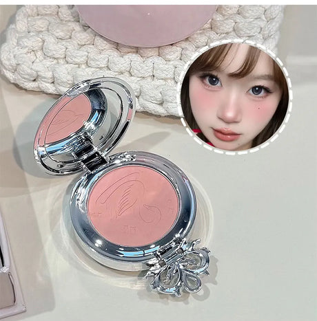 NICEKEY Pink Ballet Makeup Sets Include 4 Lip Mud,1 Blush,1 Pressed Powder,1 Eyes Palette,1 Contour Palette With Necklace Gift