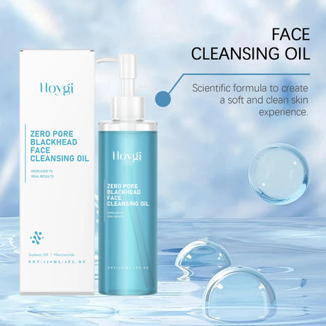 Hoygi 120ml Double Cleansing Gentle Makeup Remover for Face Eyes Soybean Oil Niacinamide No Residue Non Greasy Vegan Cleanser