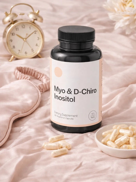 Women Myo & D-Chiro Inositol Capsule Daily Nutrition Supplements for Hormonal Balance and Ovarian Health Support 120 Count