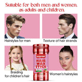 WOZUTUNT 75g Wax Stick with Styling Comb for Natural Hair and Wig Long-Lasting Hold Solid Wax Cream Multi-Functional Hair Pomade