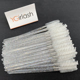 YGirlash 50Pcs Lash Swans Crystal Eyelash Applicator Disposable Diamond Handle Nylon Mascara Wands Brush Cosmetic Tools