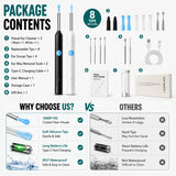 Visual Ear Wax Remover 1080P HD Camera USB-C Rechargeable Ear Cleaner IP67 Waterproof Otoscope with 6 LED Lights for Adults Kids