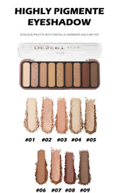 Desert Rose 9 Color Eyeshadow Palette High Pigment Matte Mineral Waterproof Long Lasting Natural Earthy Tones Makeup