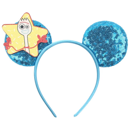 Newest Festival Party Cosplay Mouse Ears Headband 3.3" Ears Glitter Hairband Without Bow For Boys DIY Cartoon Hair Accessories