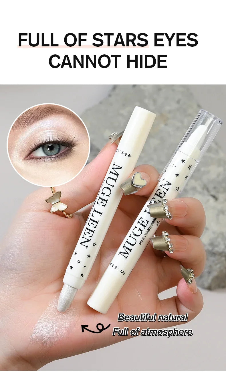 Glitter Eyeshadow High Gloss Pen Matte Diamond Highlighter Pen Waterproof Brighten Silkworm Makeup Pencil Shiny Eyelids Cosmetic