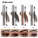 Lakerain Waterproof Eyebrow Gel Long Lasting Highly Pigmented Liquid Eyebrow Makeup Sweatproof Natural Black Brown