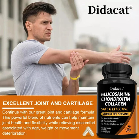 Chondroitin Glucosamine Collagen Capsules for Knee, Joint Health, Bone Quickly Nutrition Supplement