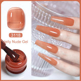 Clou Beaute Translucent Jelly Nude Pink Nail Gel Polish 15ml Vernis Semi Permanent Gel Colorful Varnish Nail Art Manicure Gel