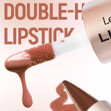 Black Brown Tapered Lip Liner Contour Pencil Double Head Mirror Plumping Lip Glaze Crystal Lip Gloss Sexy Red Lips Tint Makeup