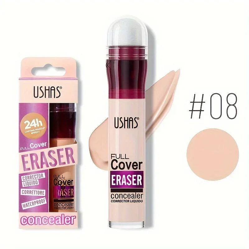 12 Color Liquid Concealer Moisturizing Rotating Sponge Head Concealer Long Lasting Lightweight Multi-use Foundation Makeup